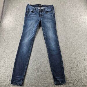 Judy Blue Jeans Womens 28 Blue Mid Rise Skinny Stretch Denim Dark Wash
